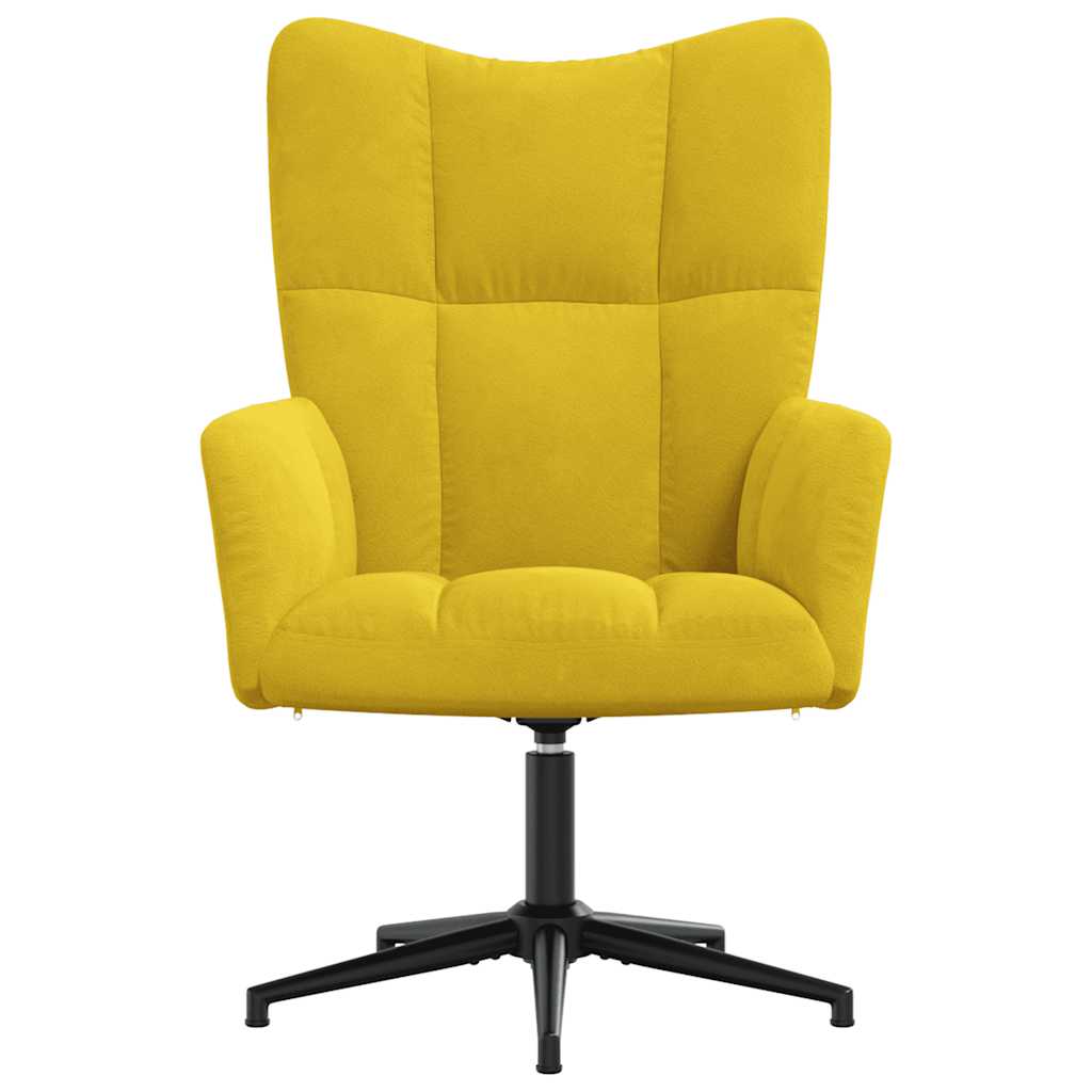 Lounge chair, mustard yellow, velvet