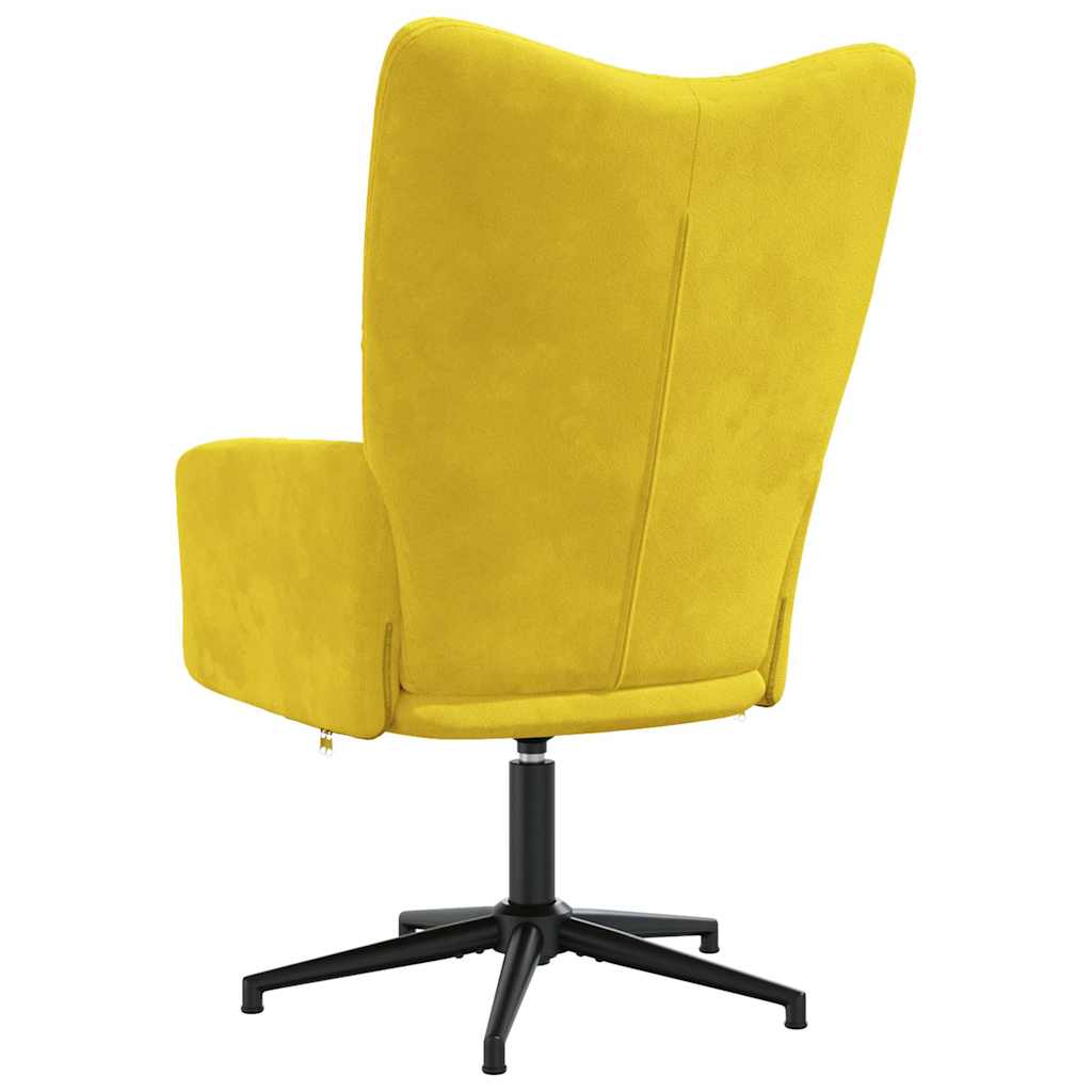 Lounge chair, mustard yellow, velvet