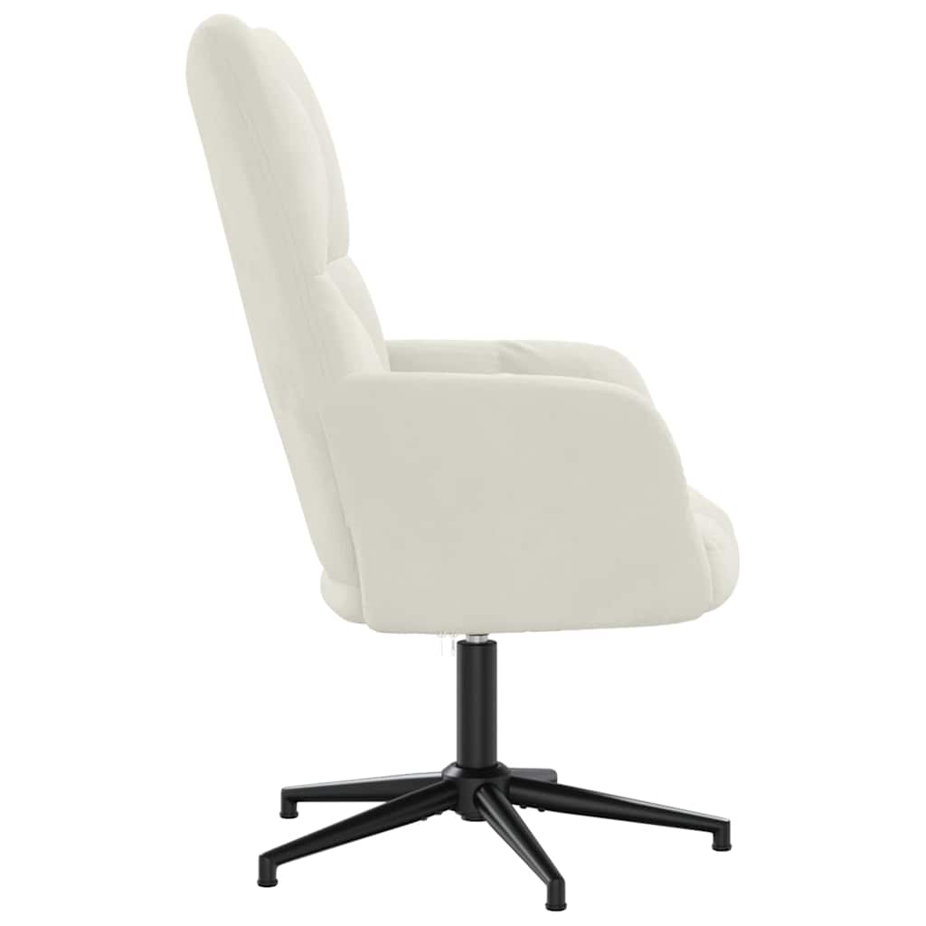 Lounge chair, cream white, velvet