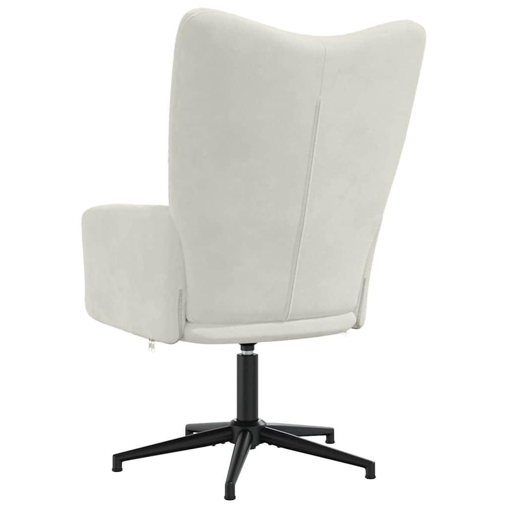Lounge chair, cream white, velvet