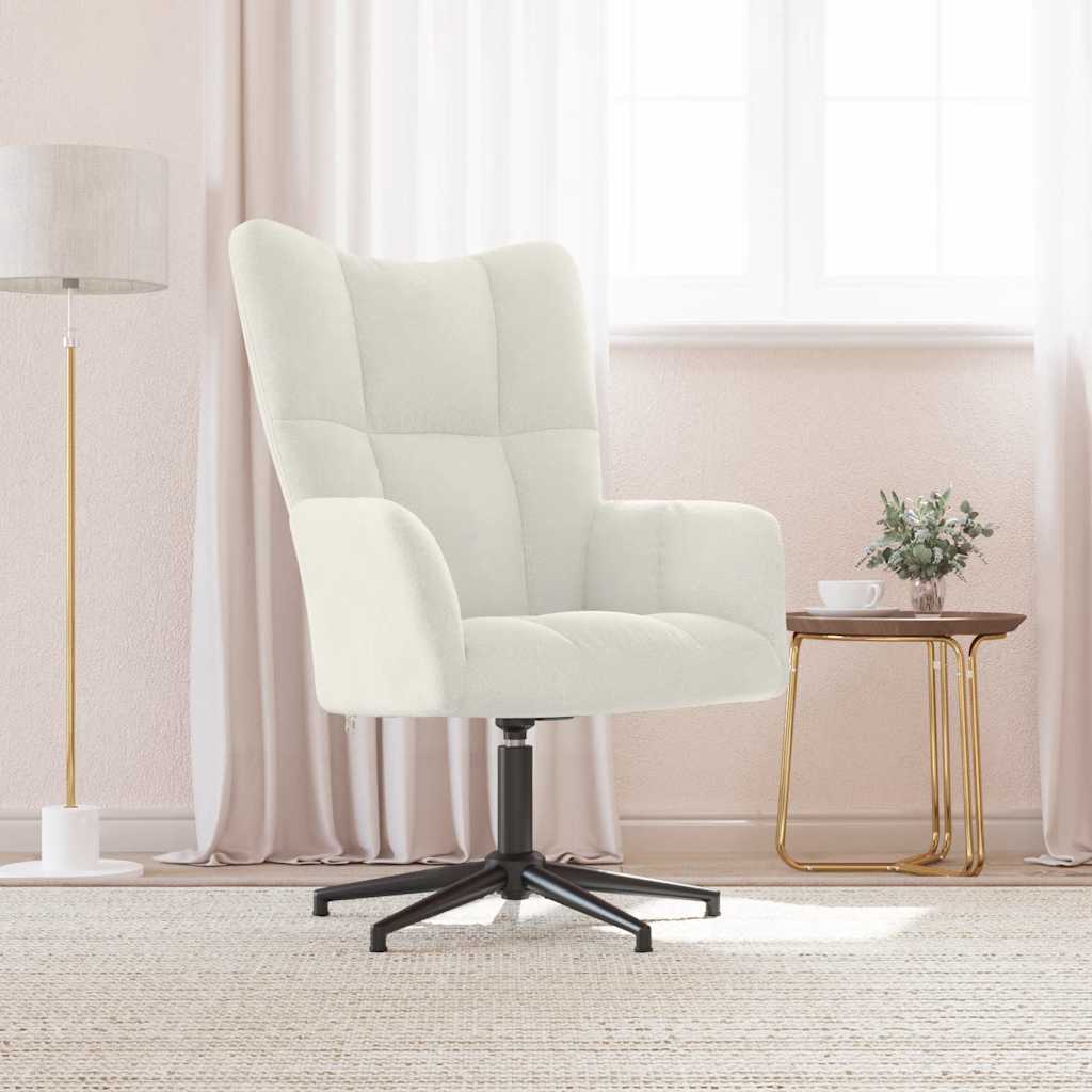 Lounge chair, cream white, velvet