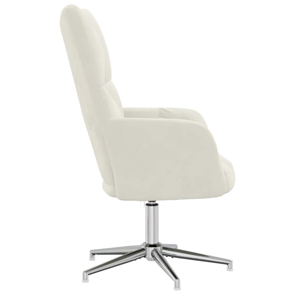 Lounge chair, cream white, velvet
