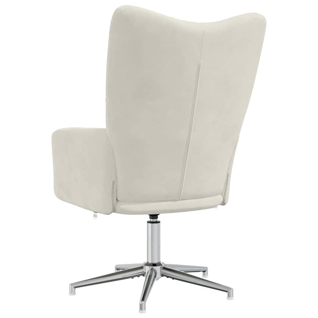 Lounge chair, cream white, velvet