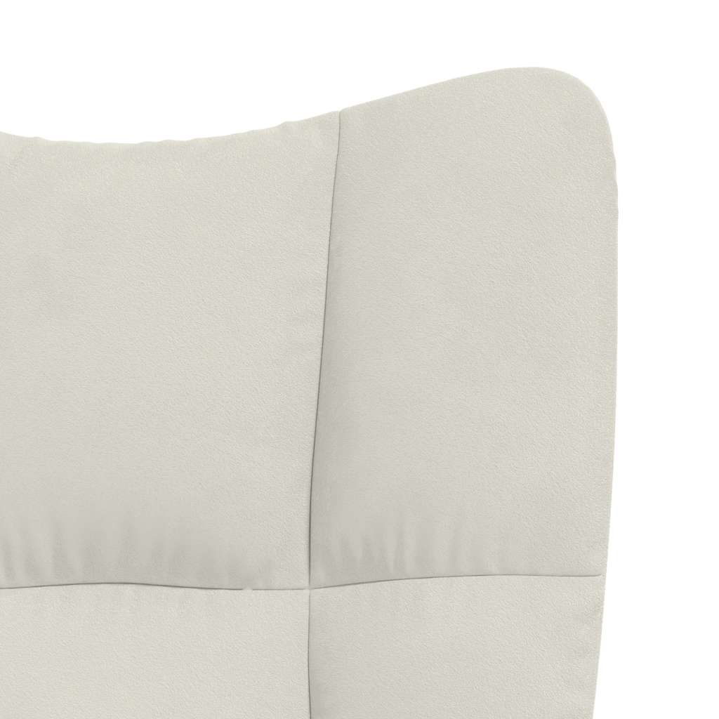 Lounge chair, cream white, velvet