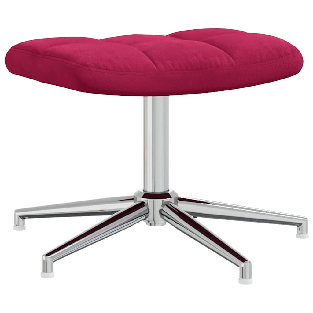 Recliner with footrest, burgundy, velvet