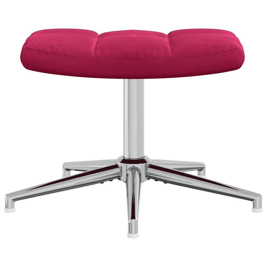 Recliner with footrest, burgundy, velvet