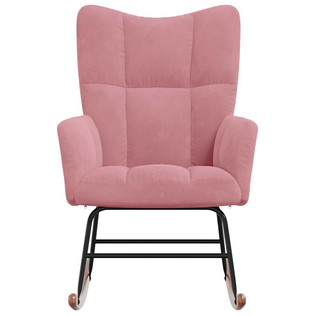 Rocking chair, pink, velvet