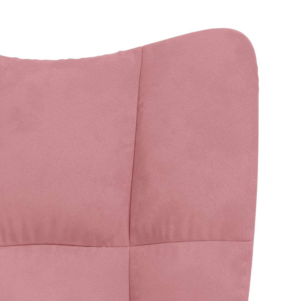 Rocking chair, pink, velvet