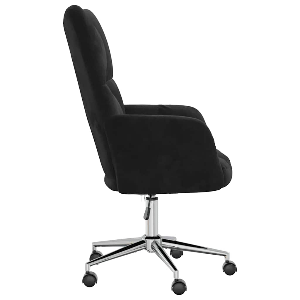 Lounge chair, black, velvet