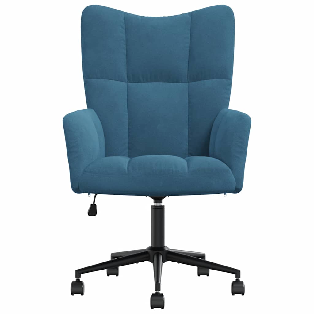 Recliner, blue, velvet