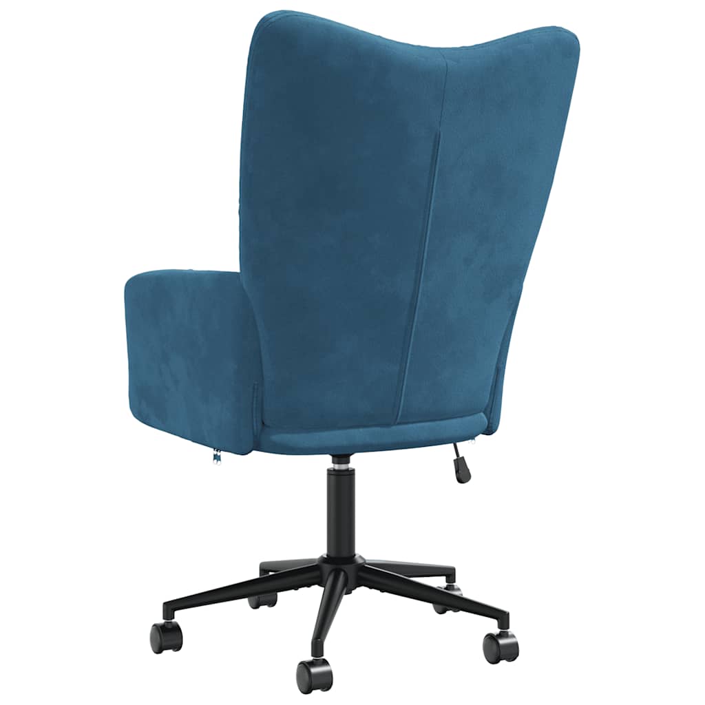 Recliner, blue, velvet
