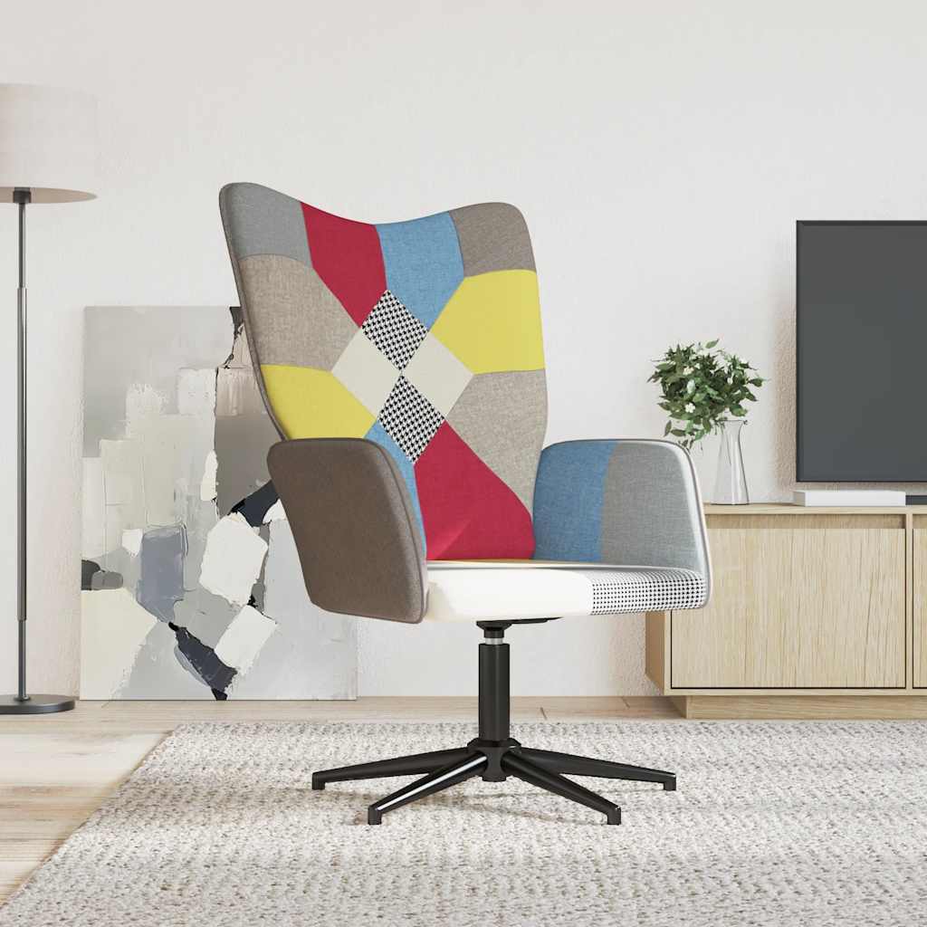 Lounge chair, fabric, patchwork design