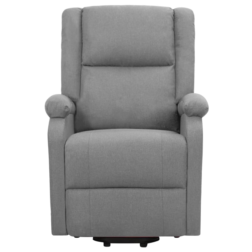 Reclining Massage Chair, Light Grey, Fabric