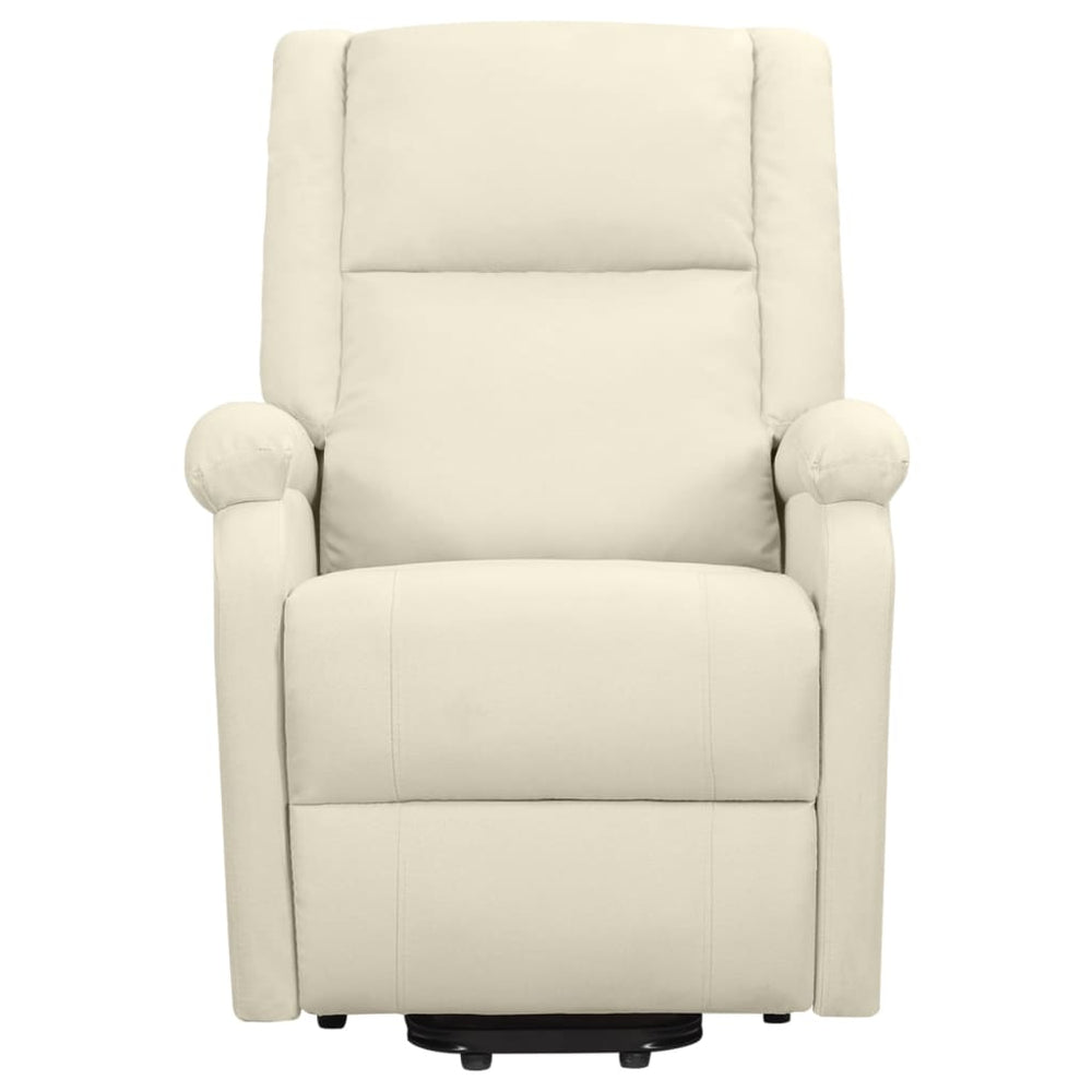 Standing massage chair, cream, fabric