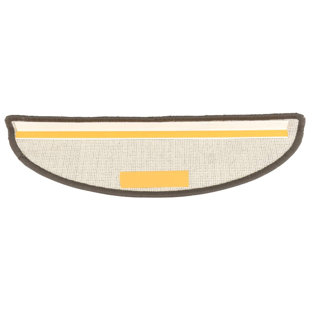 Stair mats, 15 pcs., grey, 56x17x3 cm, semi-circular
