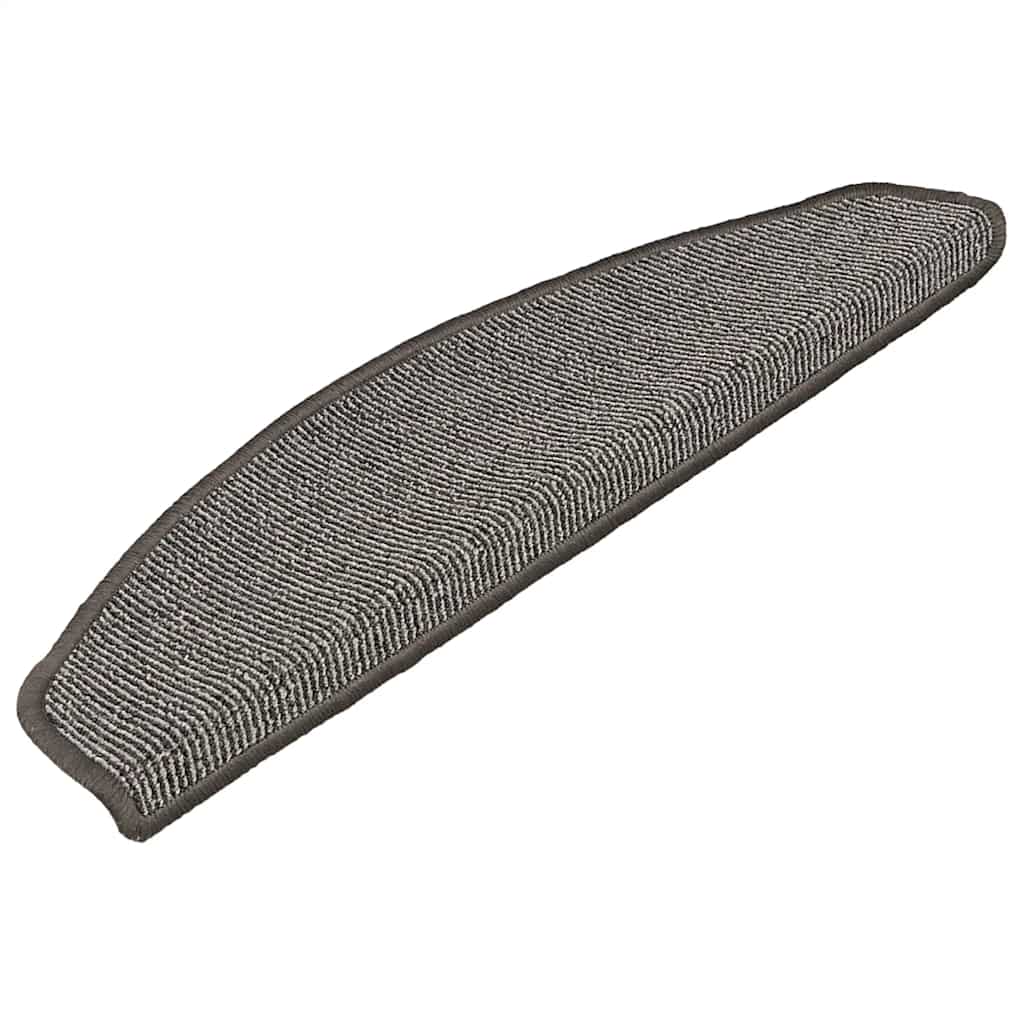 Laiptų kilimėliai, 15 vnt., pilki, 65x21x4 cm, dideli, pusapvaliai