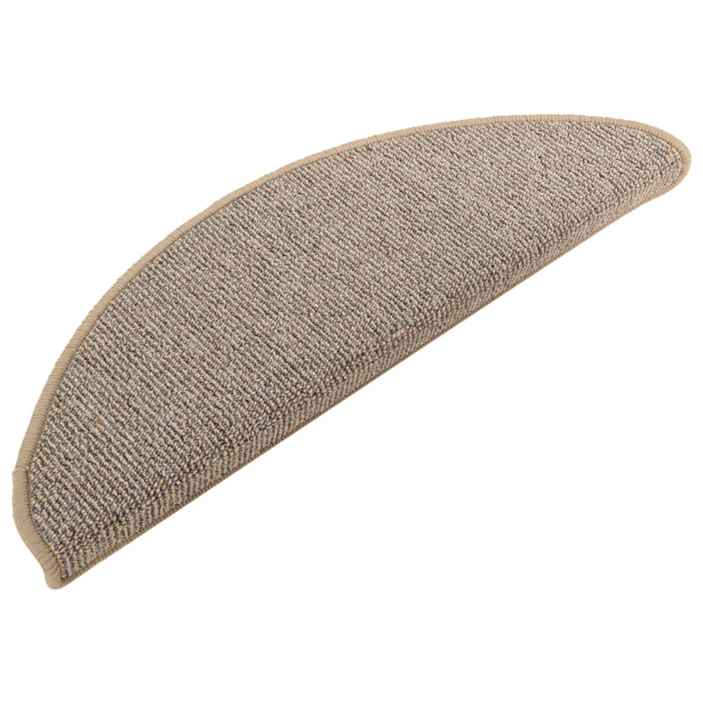 Stair Mats, 15 pcs, 65x21x4 cm, Brown, Semicircular, Large