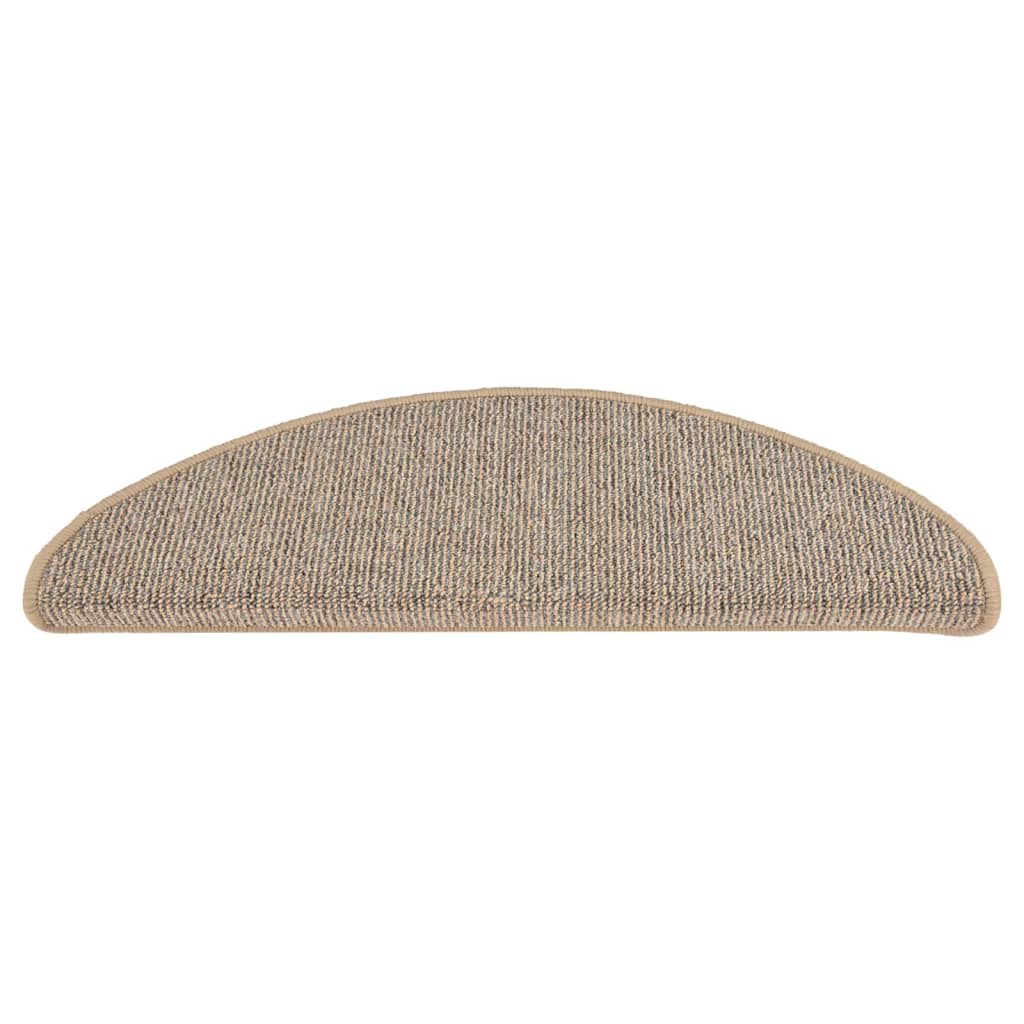 Stair Mats, 15 pcs, 65x21x4 cm, Brown, Semicircular, Large