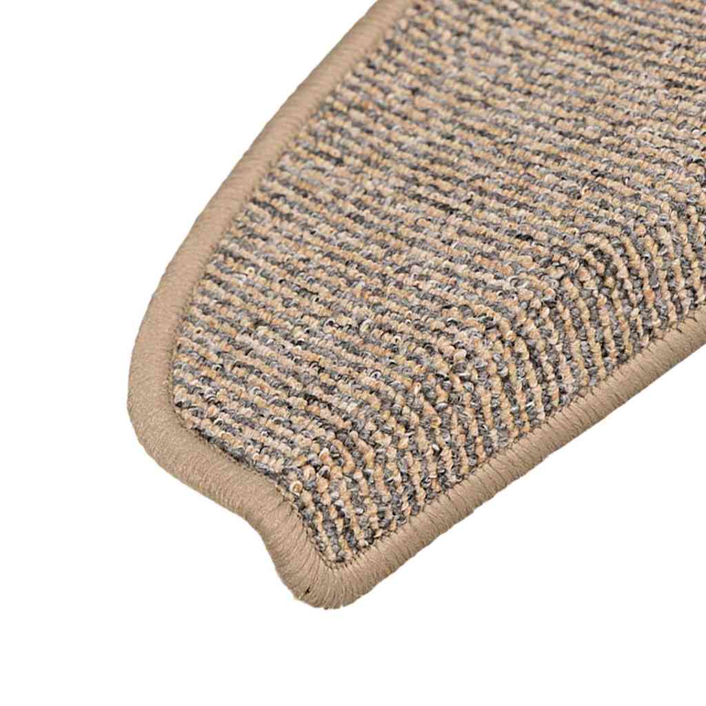 Stair Mats, 15 pcs, 65x21x4 cm, Brown, Semicircular, Large