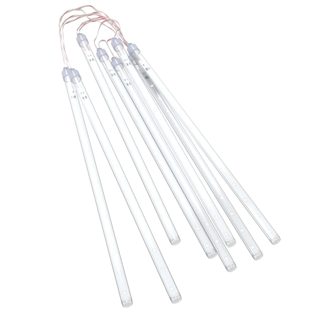 Girlianda meteorų lietus, 8vnt., 30cm, 192 šaltos baltos LED