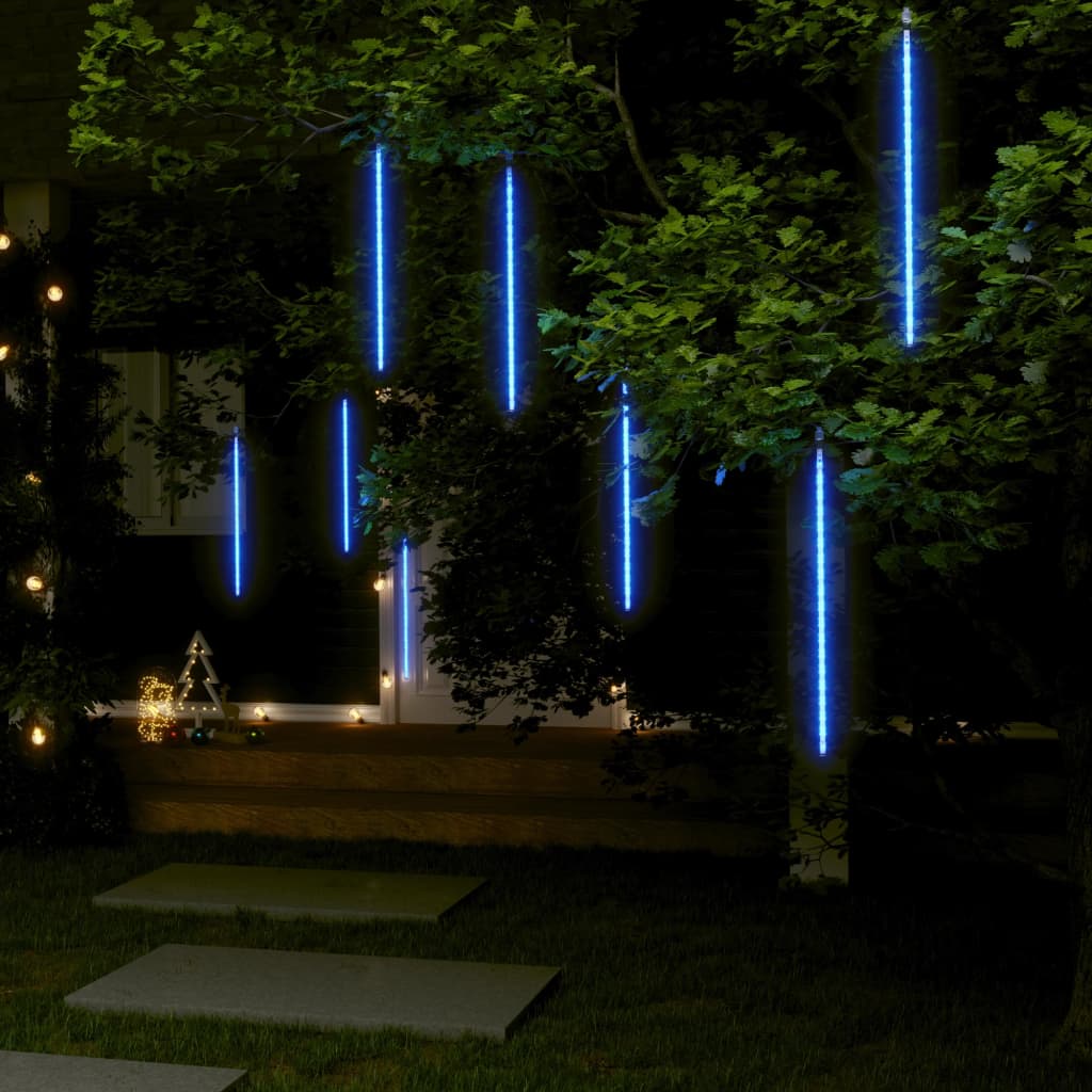 Girlianda meteorų lietus, 8vnt., 50cm, 288 mėlynos LED lemputės
