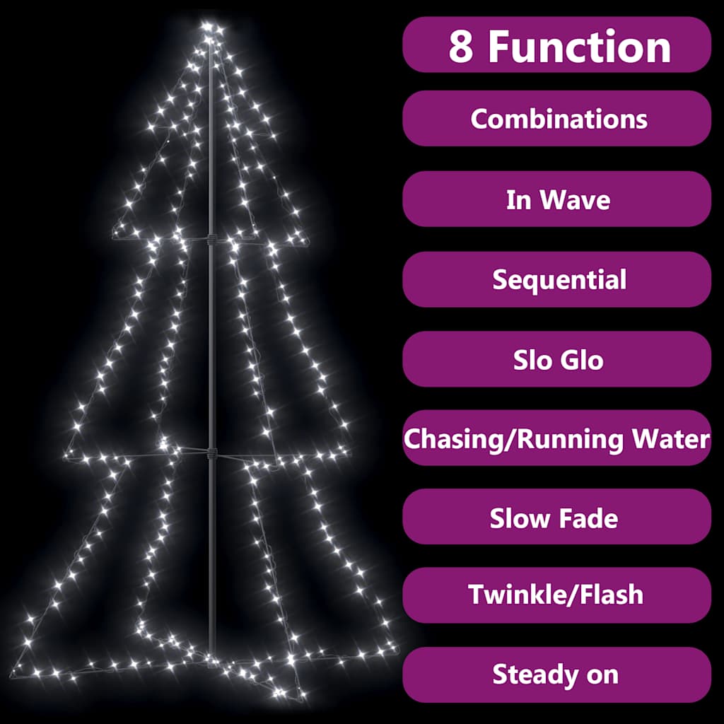 Christmas tree, 118x180cm, cone-shaped, 240 LED lights