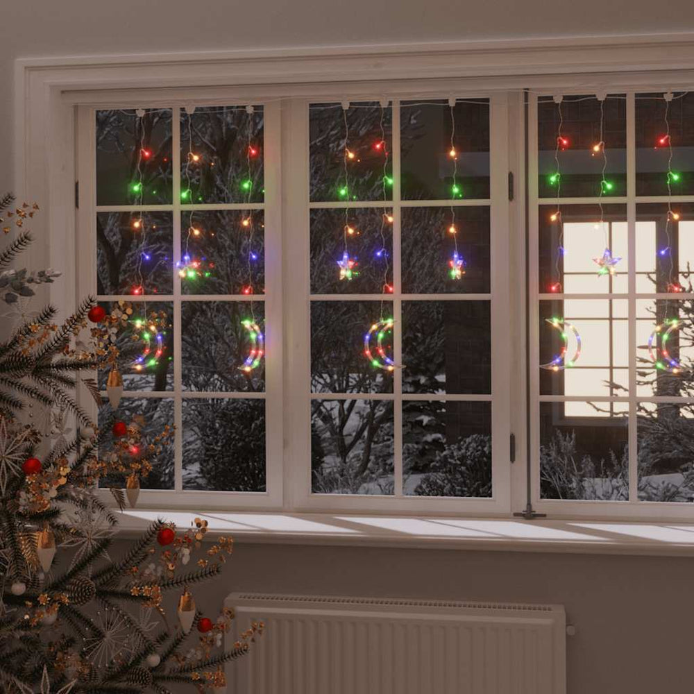 Garland stars and moons, 138 colorful LED lights