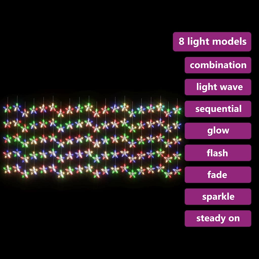 LED zvaigžņu aizkars, 500 krāsainas LED lampiņas