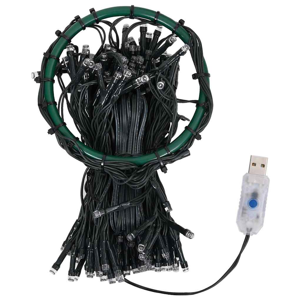 Ziemassvētku eglītes virtene ar 400 krāsainām LED spuldzītēm, 400cm