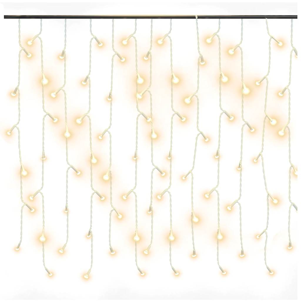 LED girlianda varvekliai CANDY, 10m, 400 šiltų baltų LED, 8 funkcijos