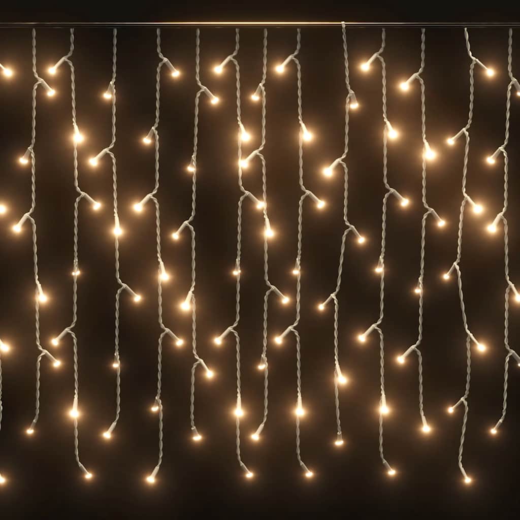 LED girlianda varvekliai CANDY, 10m, 400 šiltų baltų LED, 8 funkcijos