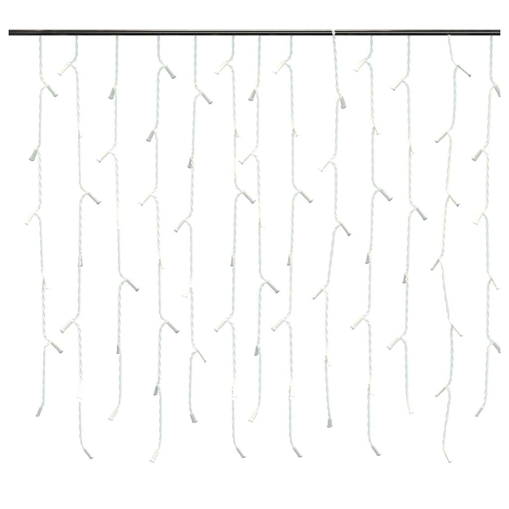 LED virtene lāstekas, 10m, 400 auksti balts LED, 8 funkcijas