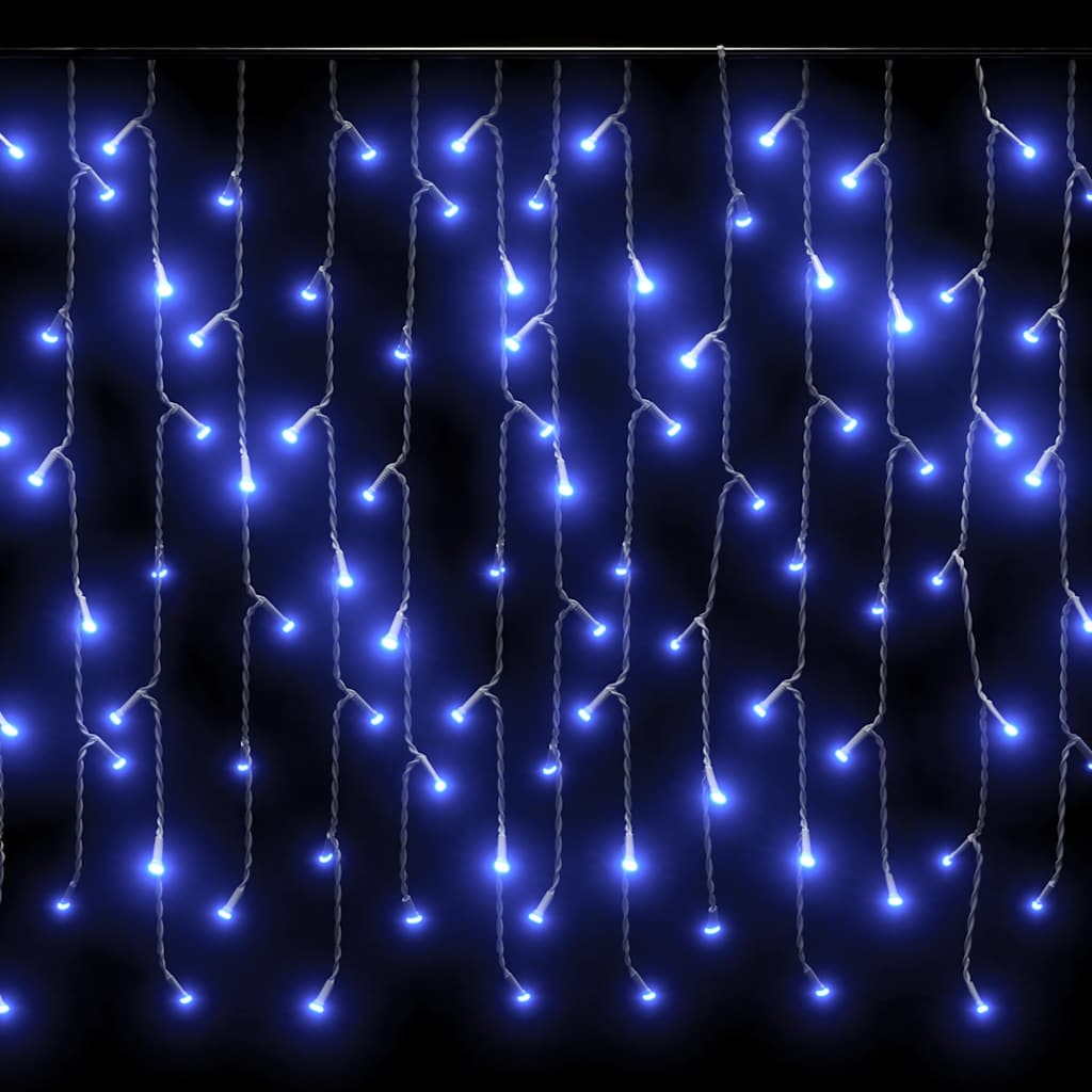 LED girlianda varvekliai GINGERBREAD, 10m, 400 mėlynų LED, 8 funkcijos