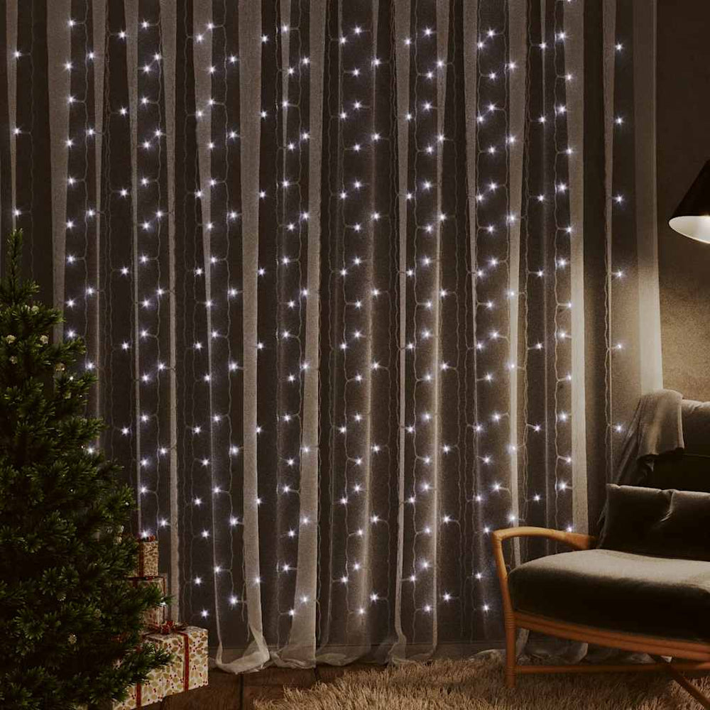 LED lempučių užuolaida CINNAMON, 3x3m, 300 šaltų baltų LED lempučių