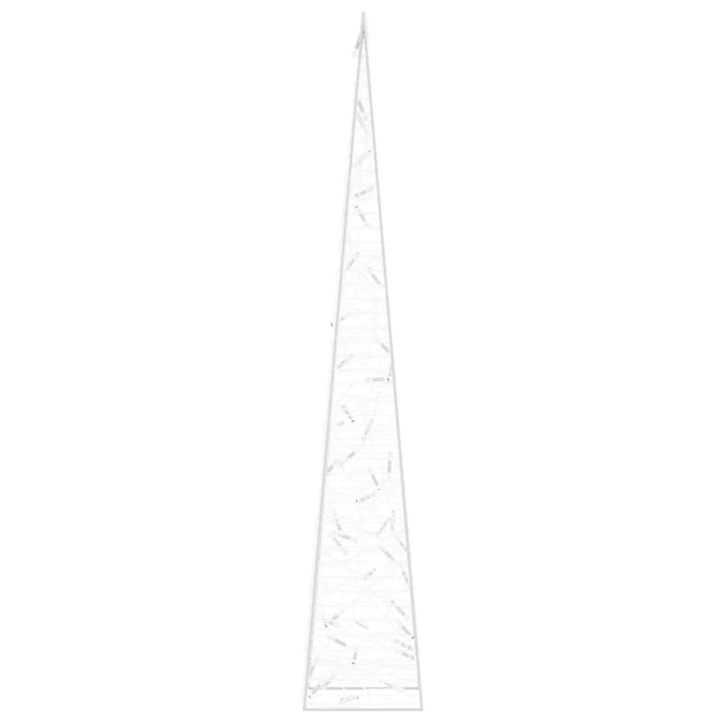 Akrilinė LED dekoracija kūgis, šiltos baltos spalvos, 90cm