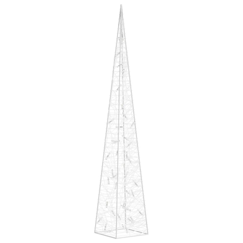 Akrilinė LED dekoracija kūgis, įvairiaspalvis, 90cm
