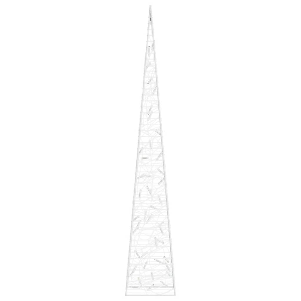 Akrilinė LED dekoracija kūgis, įvairiaspalvis, 90cm