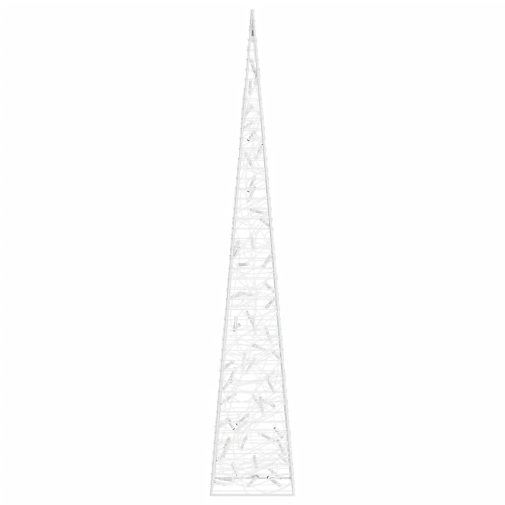 Akrilinė LED dekoracija kūgis FOREST, šaltos baltos spalvos, 120cm