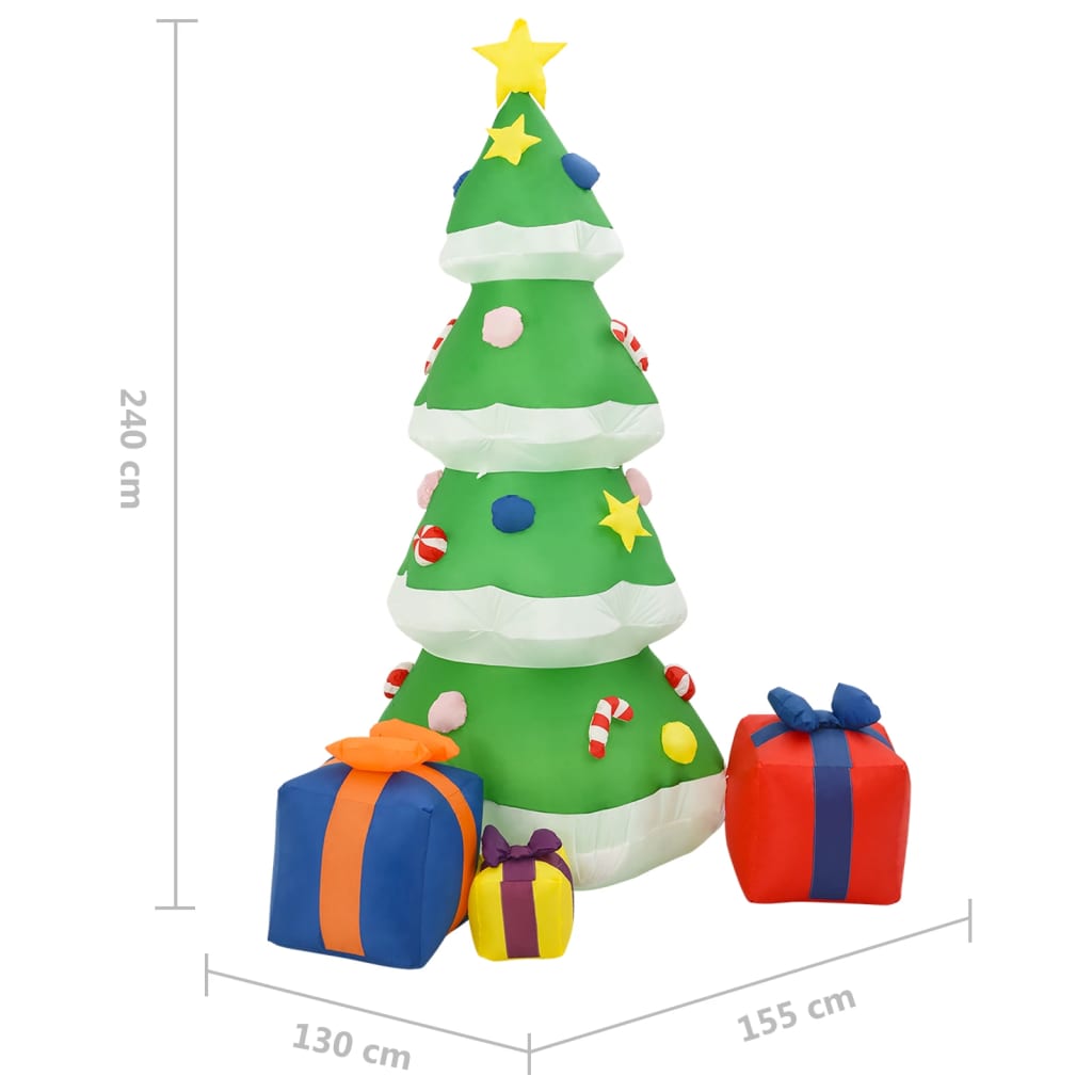 Pripučiama LED dekoracija Kalėdų eglutė GIFT, 240cm, vidaus/lauko