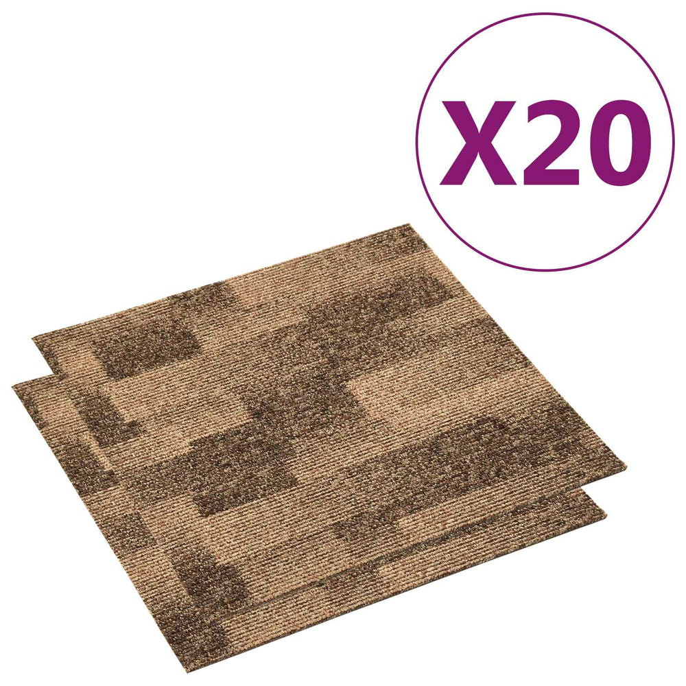Grindų kilimas 20 pcs Ruda 50 x 50 cm PP