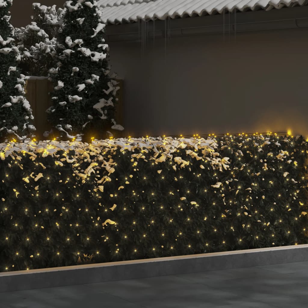 Kalėdinių lempučių tinklas, 3x2m, 204 šiltos baltos LED