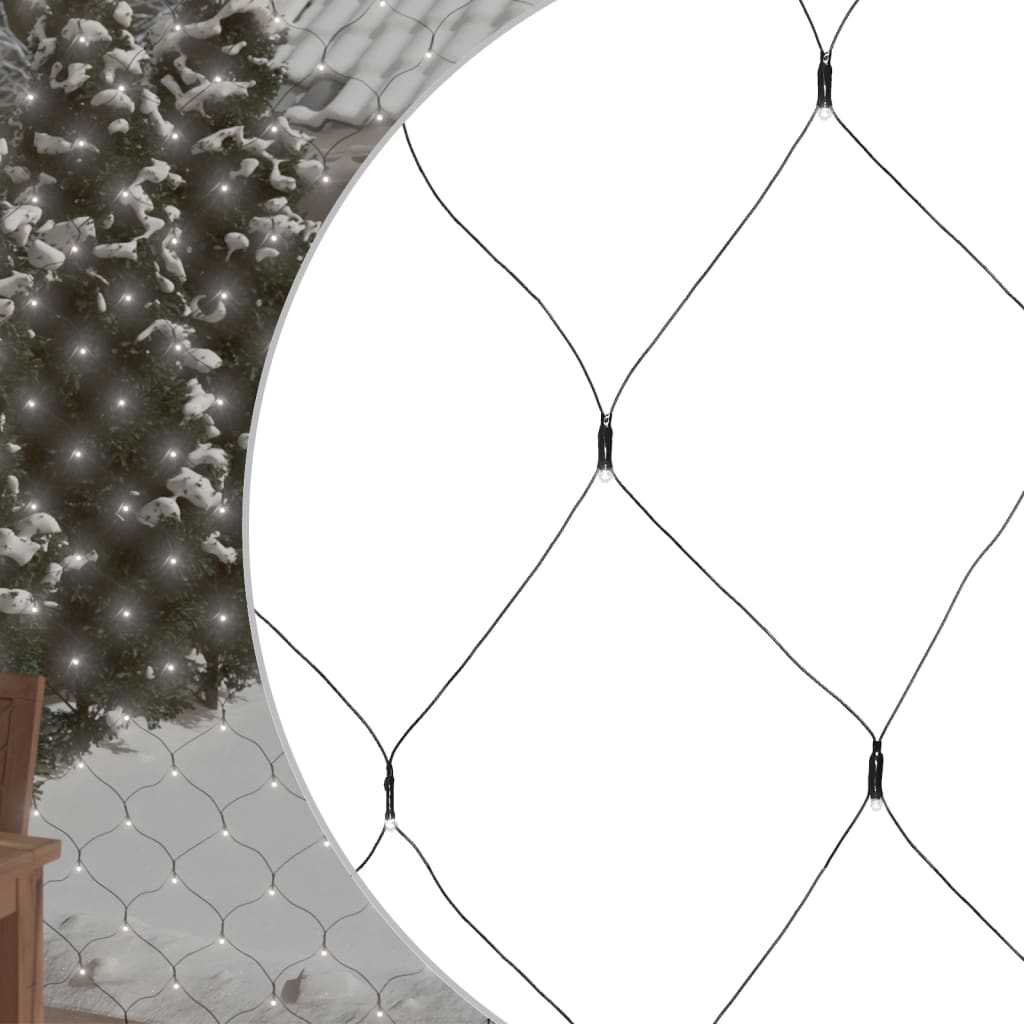 Kalėdinių lempučių tinklas, 3x2m, 204 šaltos baltos LED