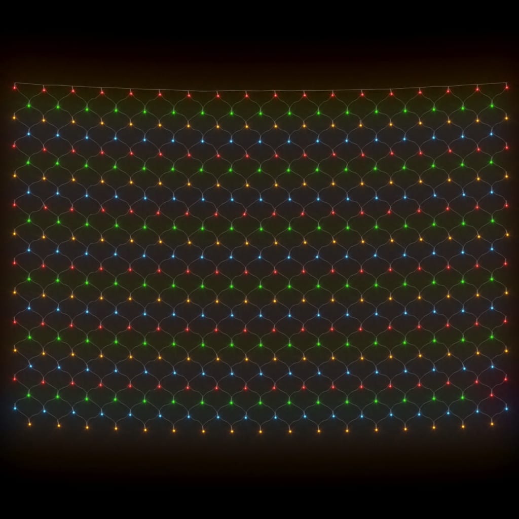 Kalėdinių lempučių tinklas, 3x2m, 204 įvairių spalvų LED