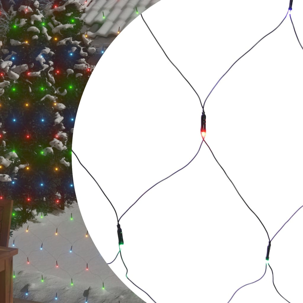 Kalėdinių lempučių tinklas, 3x2m, 204 įvairių spalvų LED