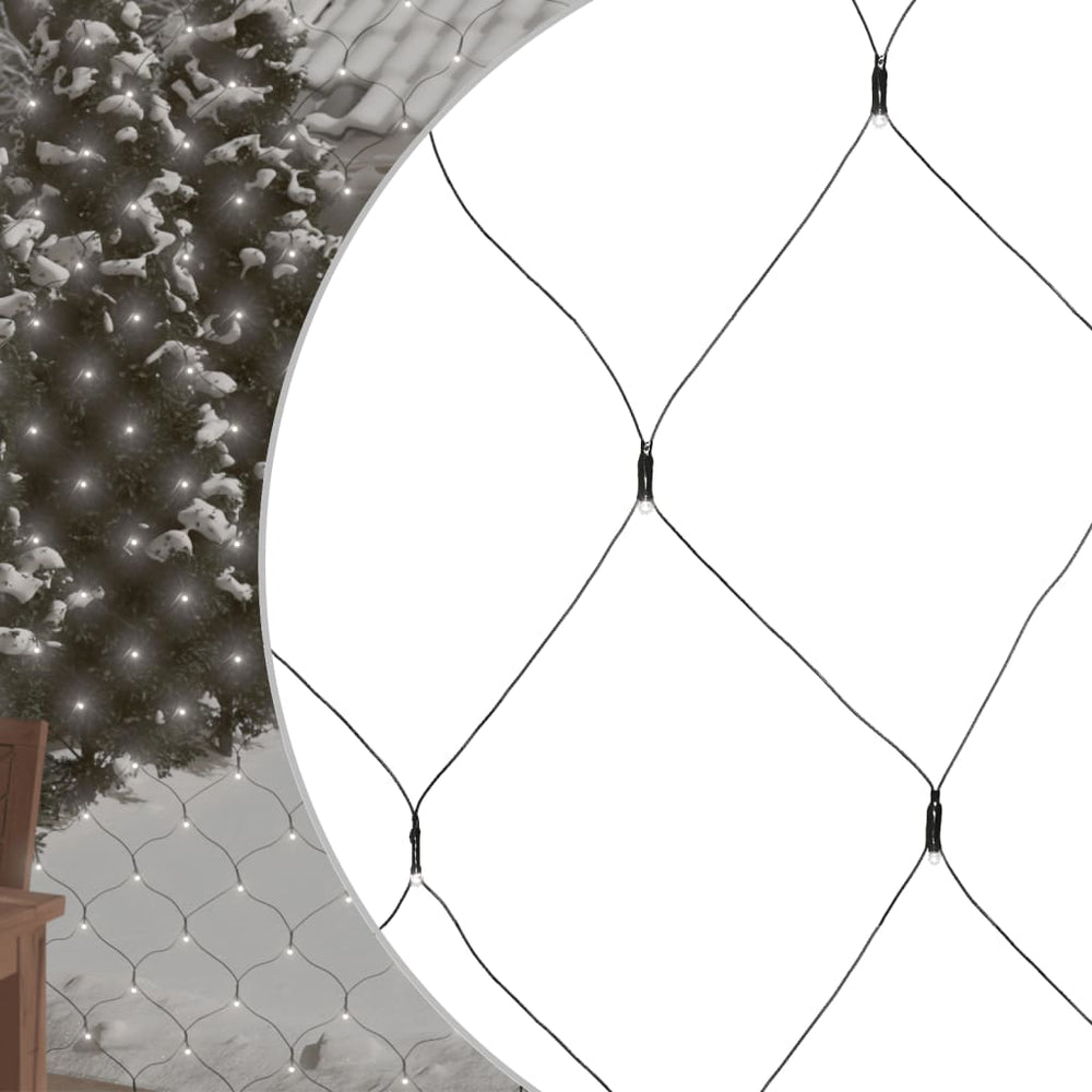 Kalėdinių lempučių tinklas, 3x3m, 306 šaltos baltos LED