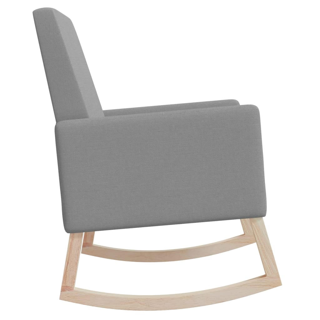 Rocking chair, light gray, fabric