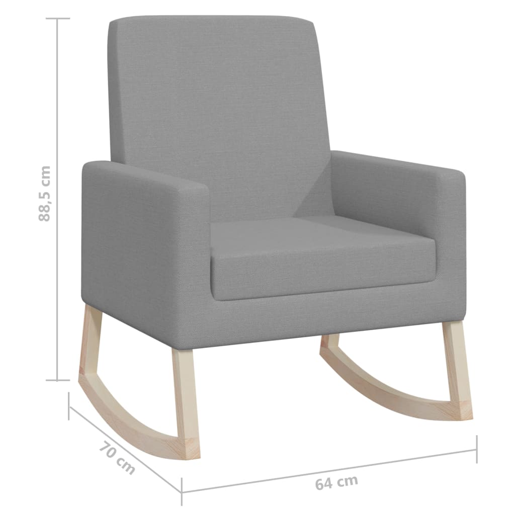 Rocking chair, light gray, fabric