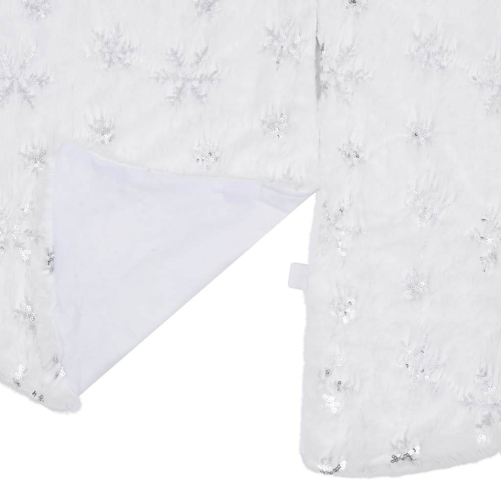 Luxury Christmas tree skirt, white, 150 cm, faux fur