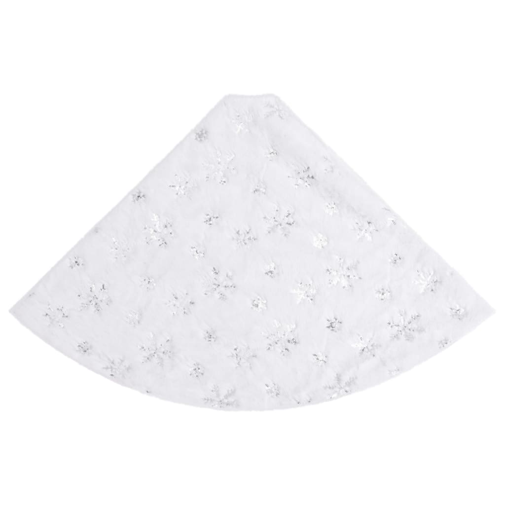 Luxury Christmas tree skirt, white, 150 cm, faux fur