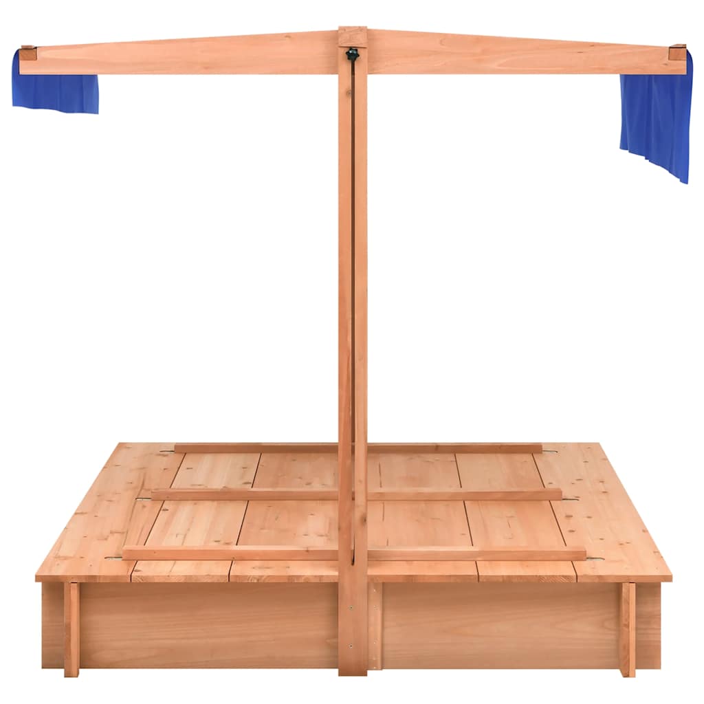 Sandbox with roof, 112x112x112cm, spruce wood